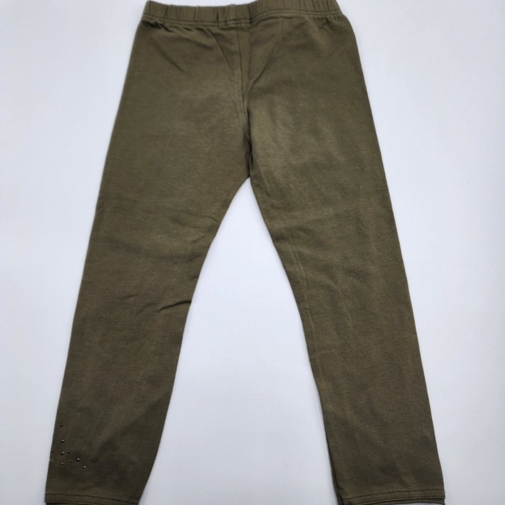 Catimini Girls’ Cotton Blend Olive Leggings Size 6 Years NWOT